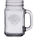 Seashell 16 oz. Mason Jar Glass Sets