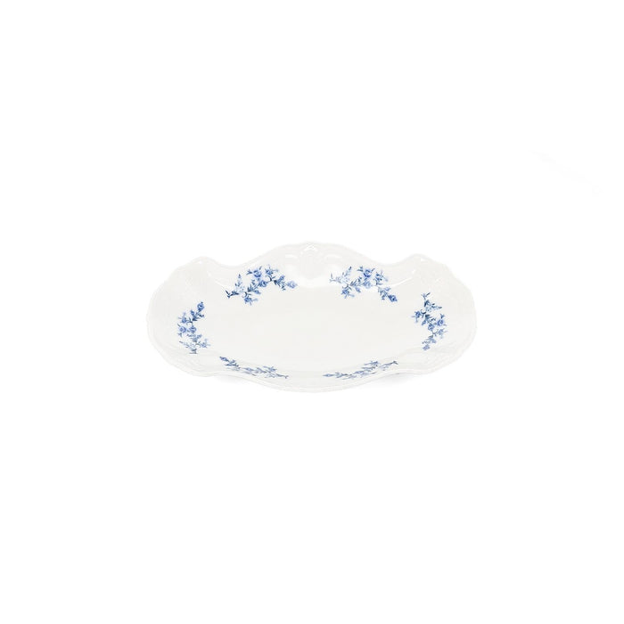 Serveerschaal 26x16cm Blue flower Retro