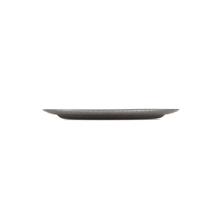 BonBistro Serveerschaal 30x20cm met gestructureerde rand antique zilver Serve