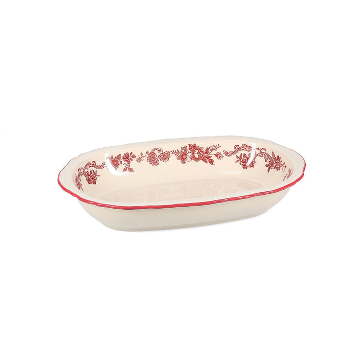 S|P Collection Serveerschaal 31,5x21xH5,5cm ovaal burgundy Cyril