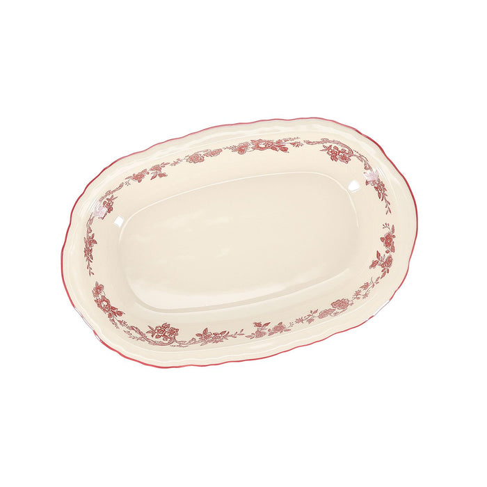 S|P Collection Serveerschaal 31,5x21xH5,5cm ovaal burgundy Cyril