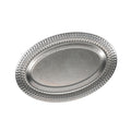 BonBistro Serveerschaal 35x23cm met gestructureerde rand antique zilver Serve