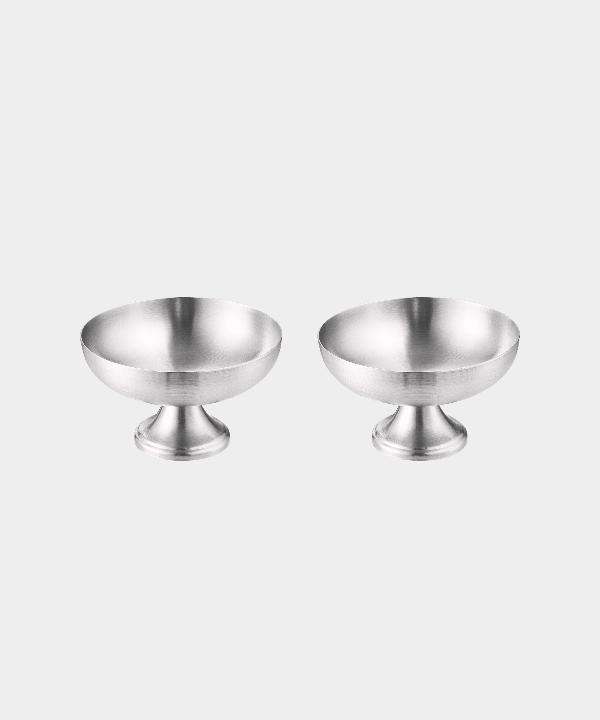 BVR Silvara ( Aura ) Mat rvs schalen coupe / 2 Delig ( 150 ML )