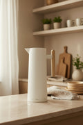 BVR Thermoskan - 1,0 Liter - Thermos - Isoleerkan - Koffie of Thee - Warm en koud - Wit