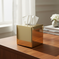 Vanity Tissue doos 12,5x12,5xH12,5cm goud